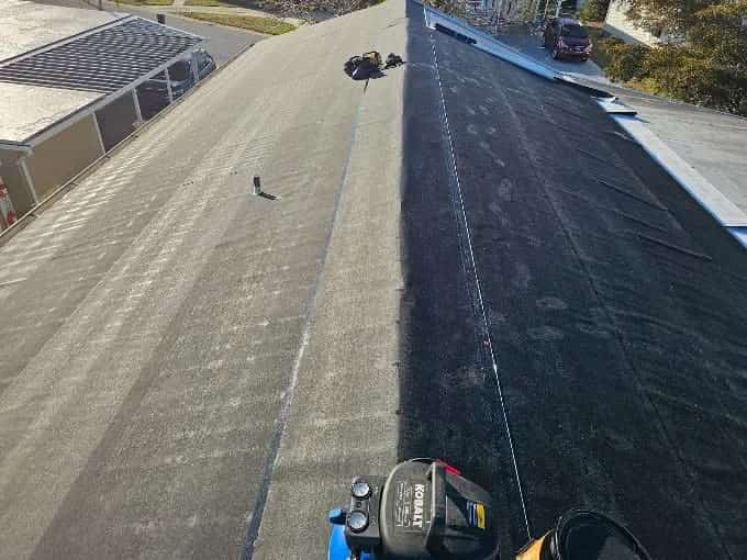Dried-in deck ready for the new roof system