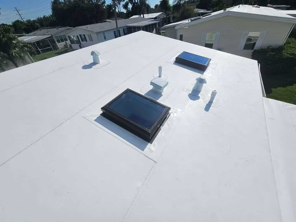 Impact rated skylights. Commercial application.