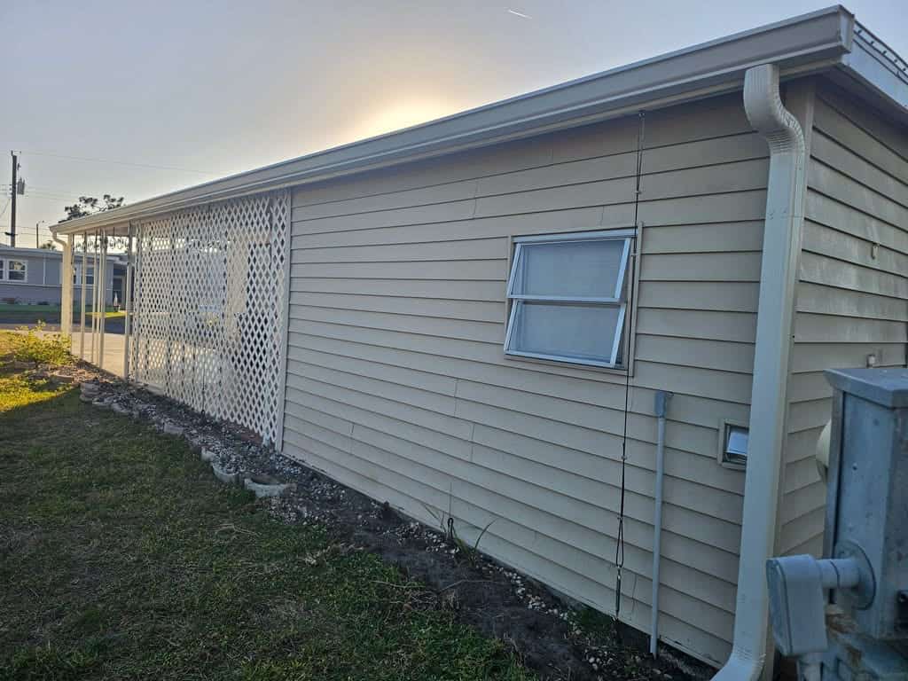 6 inch seamless gutter and 3 by 4 inch downspouts